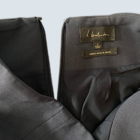 T. Babaton Dark Blue Pencil Skirt - Picture 2 of 6